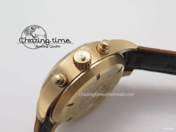 MIROTIME 0520 Youthful Pilot Chrono RG 3878 Gray Dial on Light Brown Leather Strap A 7394